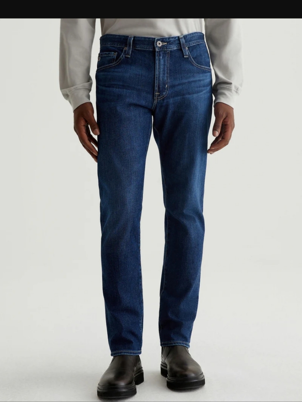 Adriano Goldschmied AG dark blue denim jeans Everett Stretch Slim Straight 31x32